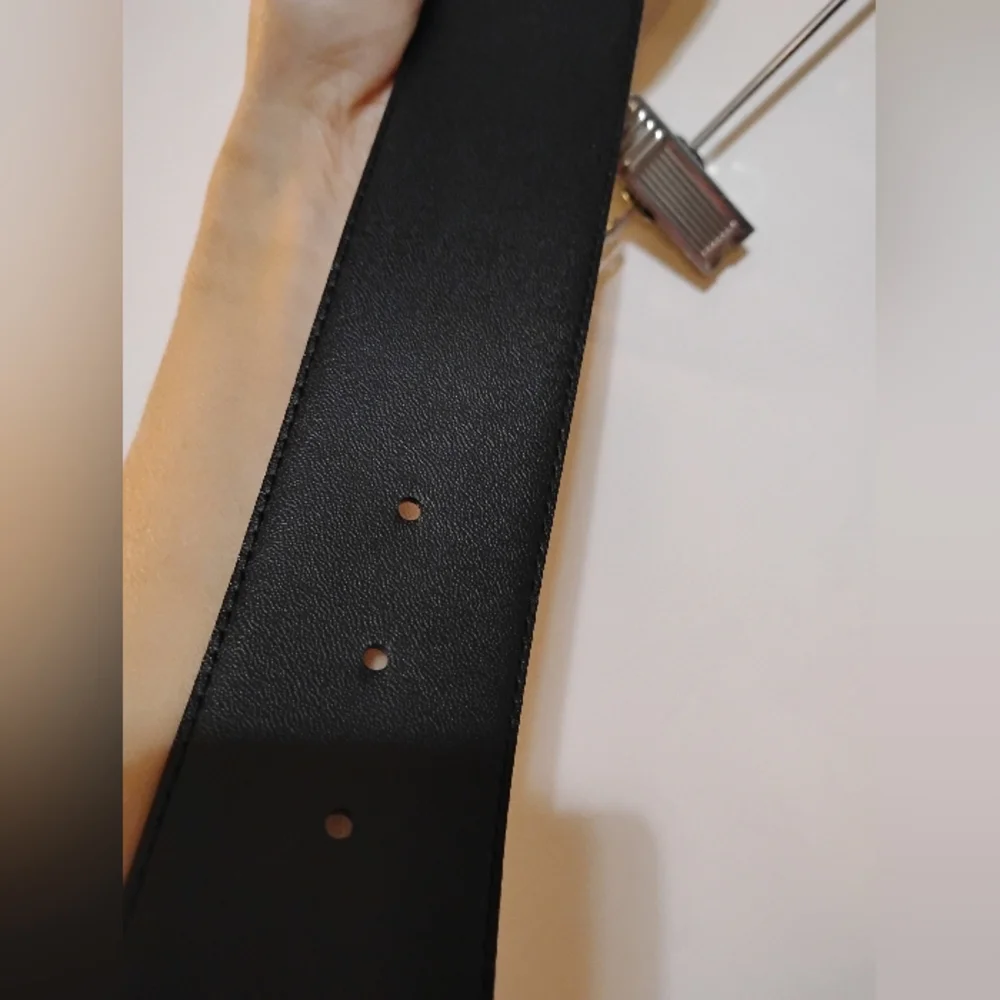 Retro Elegant Black Lacquer Wide Belt S